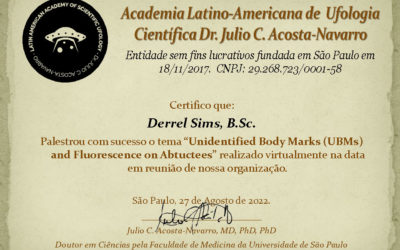 Honored to receive this certificate from Brazil for UBM discussion from renowned Dr. Acosta-Navarro